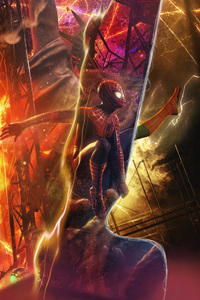 Spiderman No Way Home Fanart 4k (480x854) Resolution Wallpaper