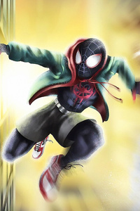 Spiderman Passing By (480x854) Resolution Wallpaper