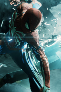 Spiderman Ps4 Fight4k (320x480) Resolution Wallpaper