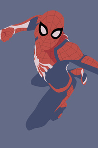 SpiderMan PS4 Minimalist (480x854) Resolution Wallpaper