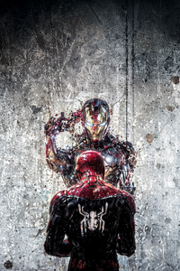 Spiderman Remembering Iron Man (1080x1920) Resolution Wallpaper