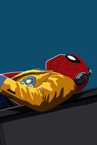 Spiderman Rest Time 8k (1080x2280) Resolution Wallpaper