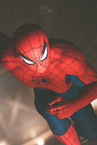 Spiderman Running (1280x2120) Resolution Wallpaper