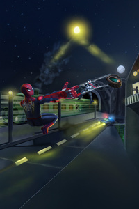 Spiderman Saving The Kid From Venom (720x1280) Resolution Wallpaper