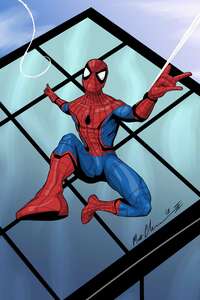 Spiderman Spider Web 4k 2018 (360x640) Resolution Wallpaper