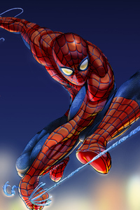Spiderman Swing (640x1136) Resolution Wallpaper