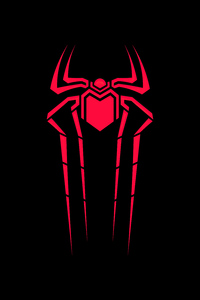1440x2560 Spiderman Symbol Black 5k