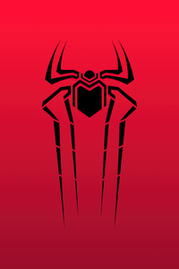 480x854 Spiderman Symbol Red 5k