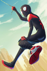 Spiderman Taking Off (640x960) Resolution Wallpaper