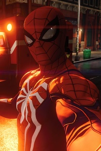 Spiderman Taking Selfie Ps4 2018 4k (640x960) Resolution Wallpaper