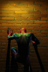 Spiderman The City Protector (1242x2668) Resolution Wallpaper