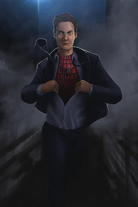 Spiderman Tobey Maguire (1125x2436) Resolution Wallpaper