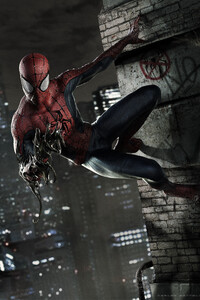 Spiderman Venom Takeover (1280x2120) Resolution Wallpaper