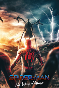 Spiderman Vs Doctor Octopus Poster (640x960) Resolution Wallpaper