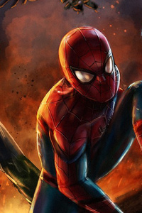 Spiderman Vs Sinister Six (360x640) Resolution Wallpaper