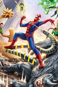 Spiderman Vs Sinister Six Art