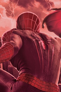 Spiderman Vs Superman (640x1136) Resolution Wallpaper