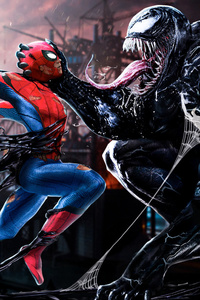 Spiderman Vs Venom Digital Art