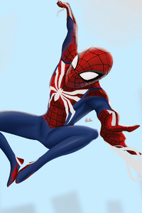 Spiderman Webslinger (320x568) Resolution Wallpaper