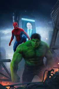 Spiderman X Hulk In Spider Man Brand New Day (2160x3840) Resolution Wallpaper