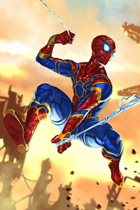 Spiderman4k Above (640x1136) Resolution Wallpaper