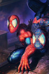 Spidermen Fanart (320x480) Resolution Wallpaper
