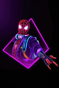 Spidey Red And Blue (240x400) Resolution Wallpaper