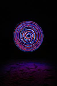 640x1136 Spiral Lights Dark 5k