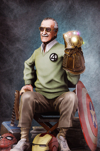 Stan Lee Infinity Gauntlet (640x960) Resolution Wallpaper