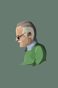 Stan Lee Minimal 4k (1080x2160) Resolution Wallpaper