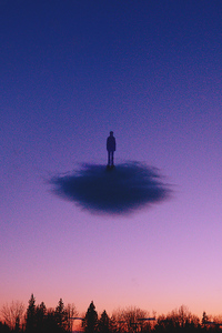 Standing On The Clouds (320x480) Resolution Wallpaper