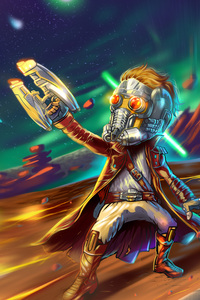 Star Lord Guardians Of The Galaxy Art (1080x2160) Resolution Wallpaper