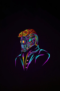 Star Lord Legendary Outlaw In The Stars (1125x2436) Resolution Wallpaper