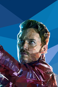 Star Lord Low Poly 4k (1080x2160) Resolution Wallpaper