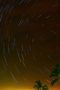Star Trails Night Long Exposure 5k (640x1136) Resolution Wallpaper