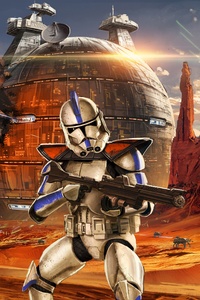 Star Wars Artwork Geonosis Clone Trooper