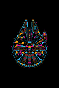 640x1136 Star Wars Ship Minimal 4k