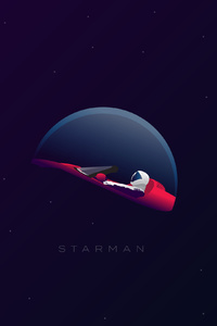 Starman Illustration (240x400) Resolution Wallpaper