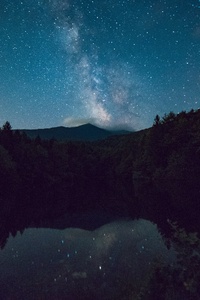 Starry Night Sky Reflection 5k (800x1280) Resolution Wallpaper