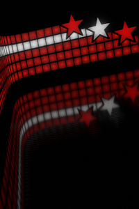 Stars Disco Red Abstract 4k