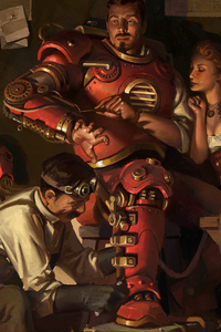 Steampunk Iron Man (320x480) Resolution Wallpaper