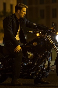 Steve Rogers On His Harley Davidson