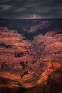 Storm Passing Through The Grand Canyon (480x854) Resolution Wallpaper