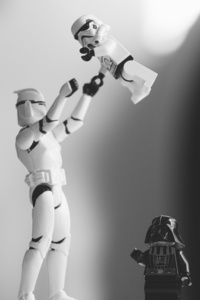 Stormtrooper Darth Vader Toy Monochrome