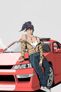 640x1136 Street Car Racer Girl 4k