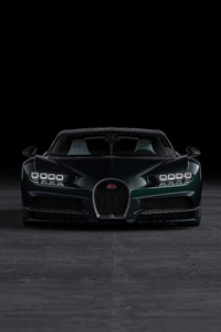 1440x2960 Striking Green Bugatti Chiron