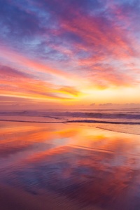 640x1136 Stunning Beach Sunrise 5k