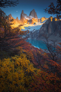 Sunrise Starring Mt Fitz Ro In Patagonia 4k (1280x2120) Resolution Wallpaper