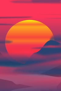 720x1280 Sunrise Sunset Minimal 10k