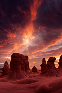Sunrises And Sunsets Crag Clouds Nature (320x480) Resolution Wallpaper
